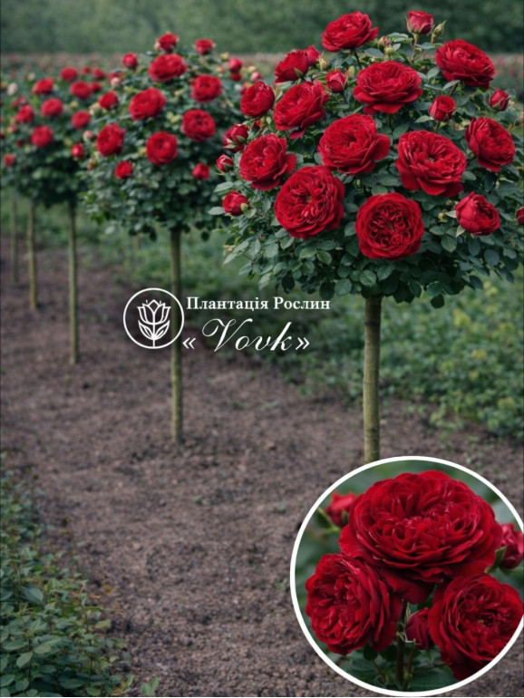 Саженцы розы Тесс на штамбе