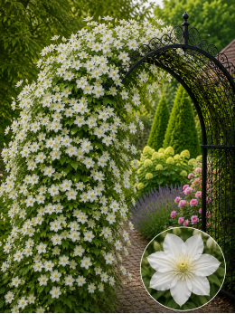 Кореневища клематису White Arabella