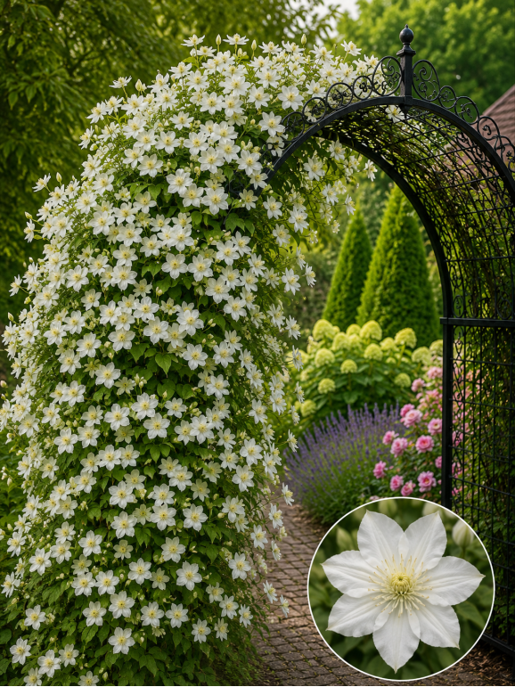 Кореневища клематису White Arabella