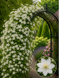 Кореневища клематису White Arabella