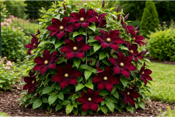 Корневища клематиса Niobe