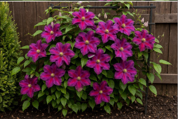 Корневища клематиса Star of Pakistan