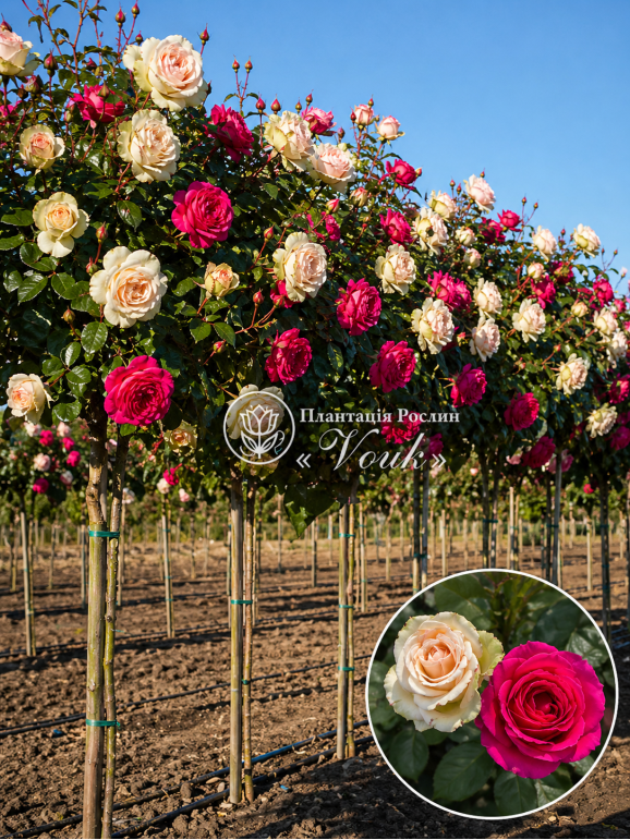 Саджанці троянди Ла Перла / Юріанда на штамбі