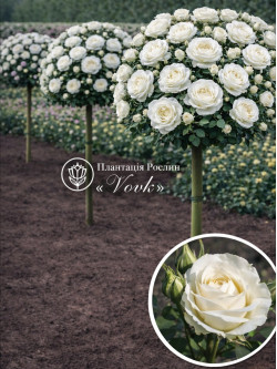 Саджанці троянди Принцеса Міюкі на штамбі