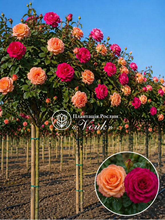 Саджанці троянди Юріанда / Мілва на штамбі